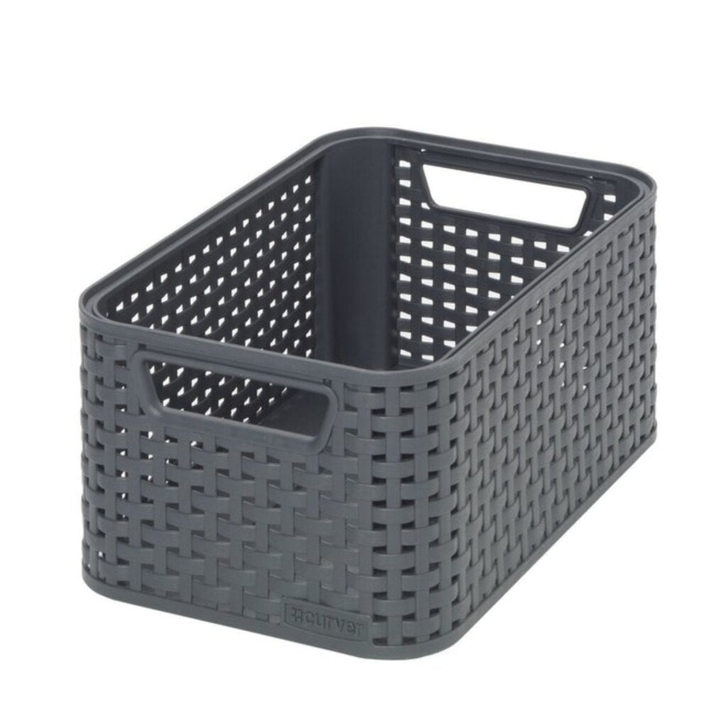 Curver style mand s rotanstyle antraciet 12,9x28,5x19,4cm