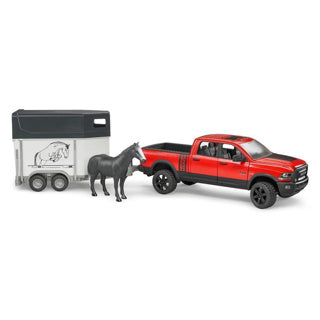 Bruder | 2501 ram 25 | power wagon | met paardenaanhanger en 1 paard