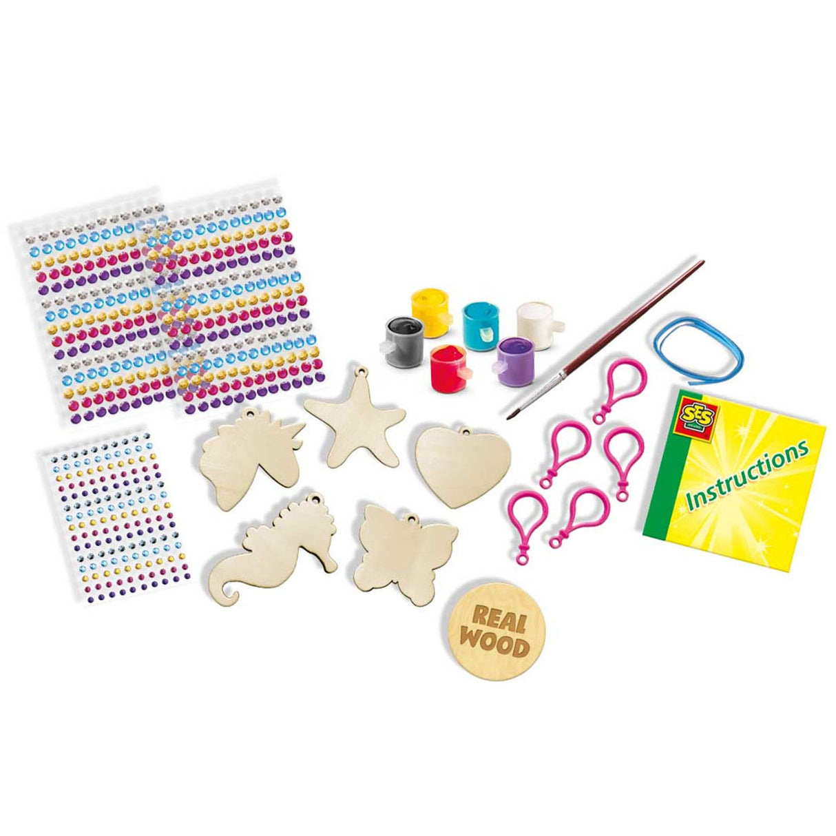 Ses diamond painting - houten sleutelhangers