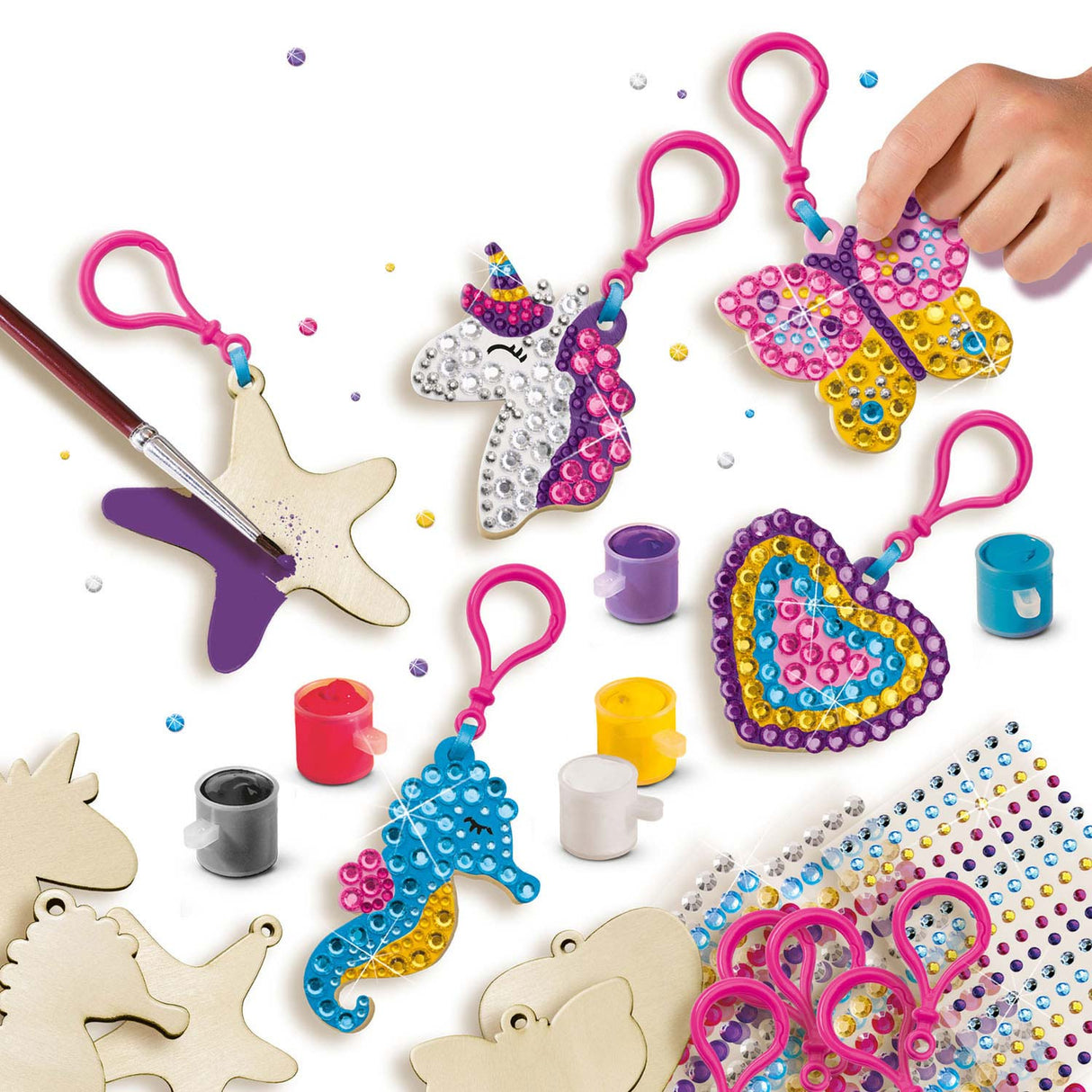 Ses diamond painting - houten sleutelhangers