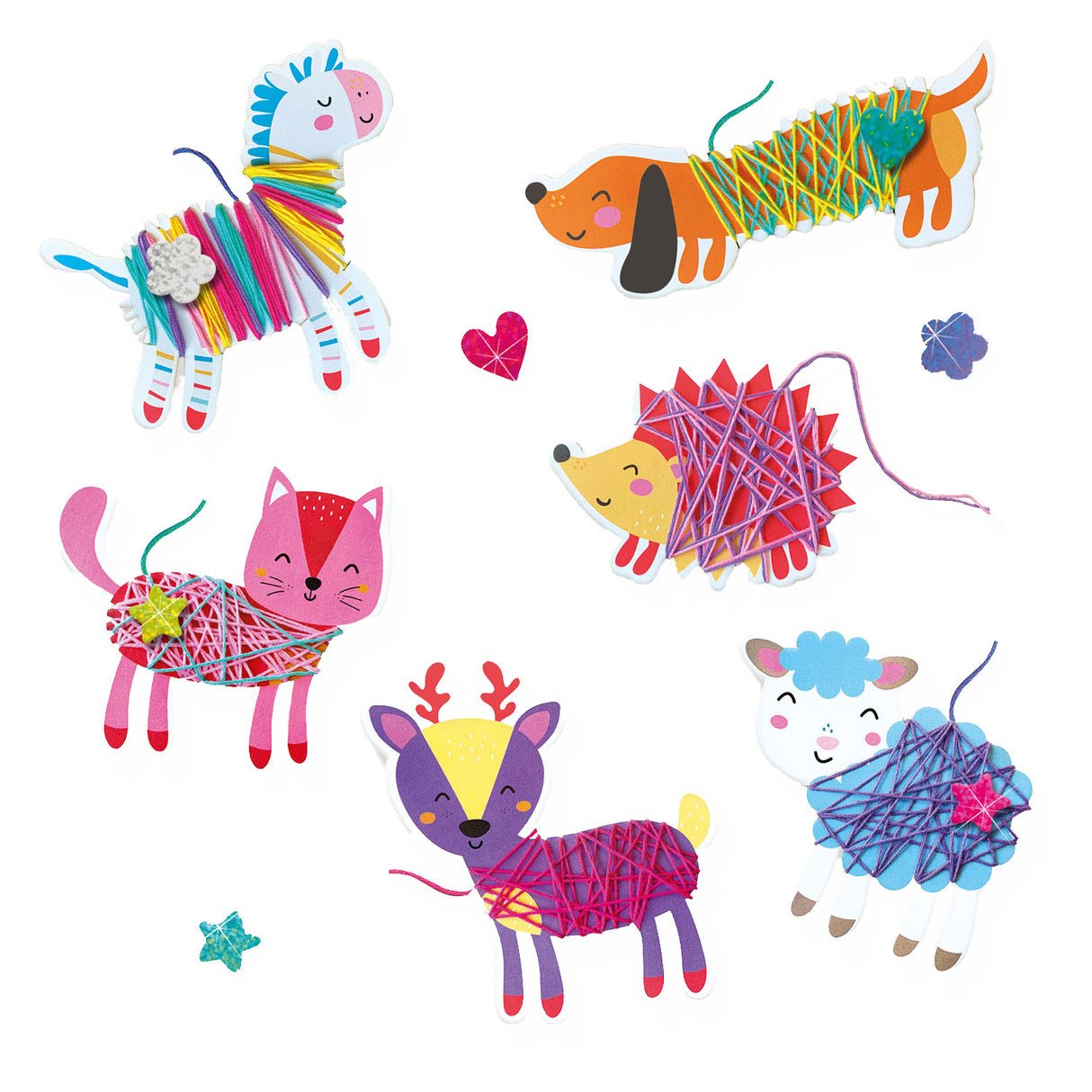 Ses draad wikkel dieren