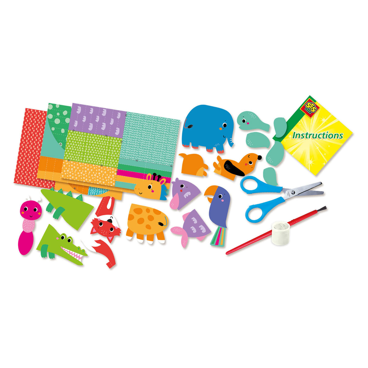 Ses zig zag origami dieren