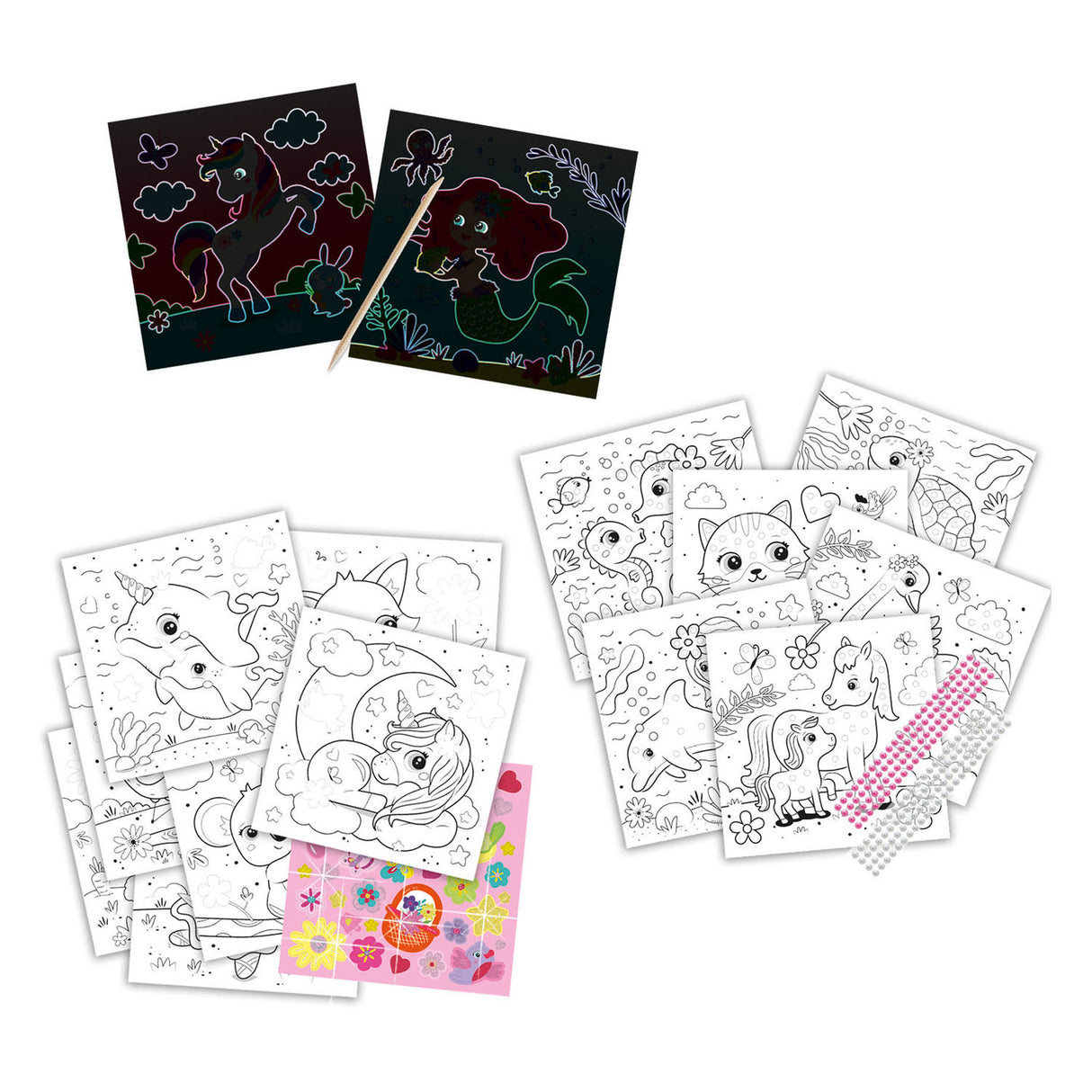 Ses doe kleurboek glitter 3 in 1