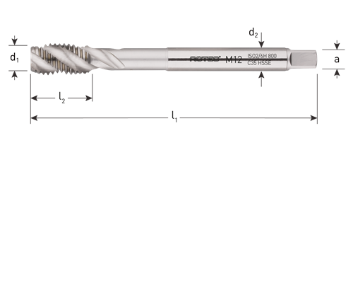 Rotec machinetap din371 mf8x0.75 blind