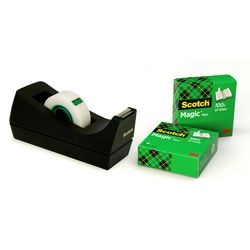 Scotch plakbandhouder c38 + 3 rollen magic 810 19mm x 33meter