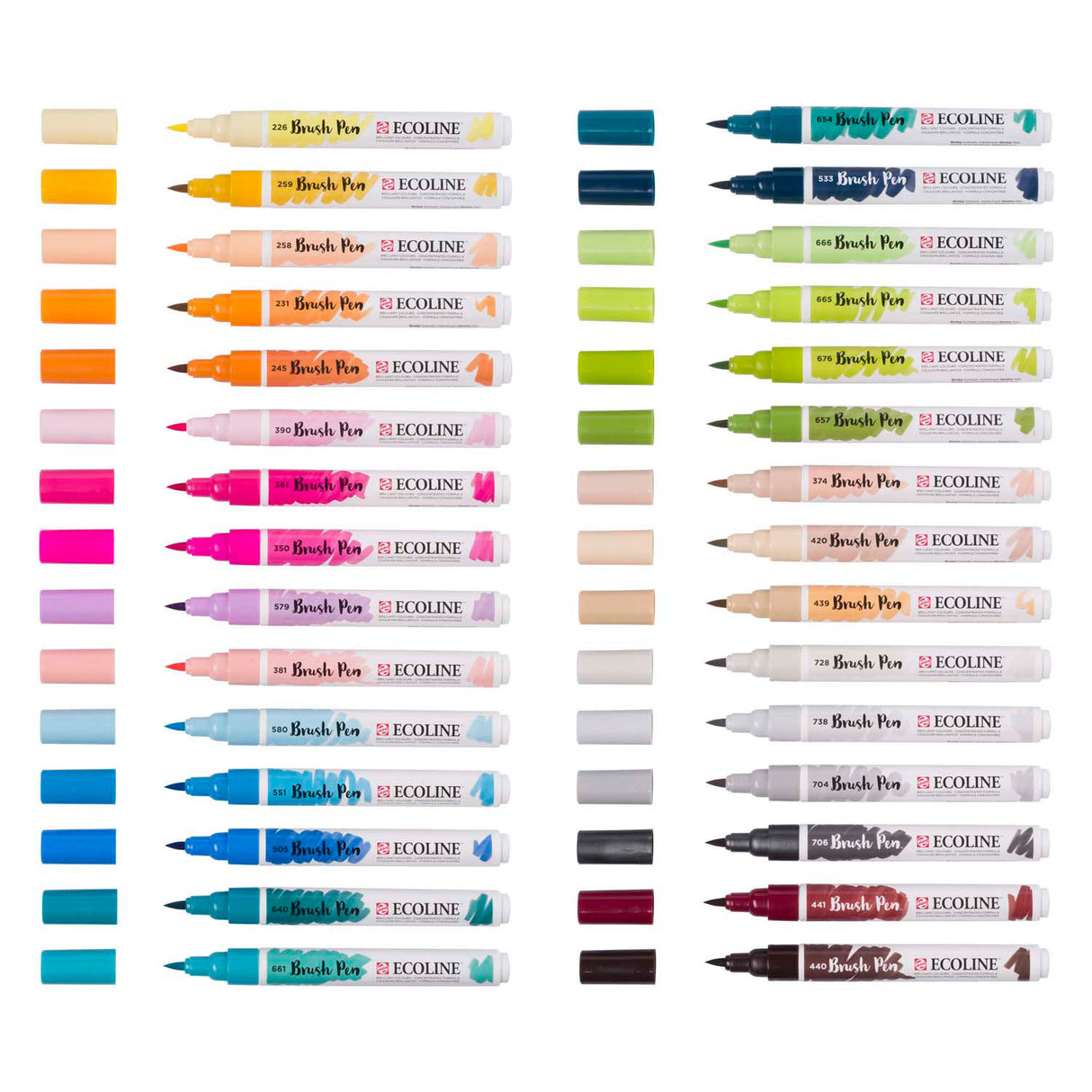 Ecoline brush pen set additional | 30 colours