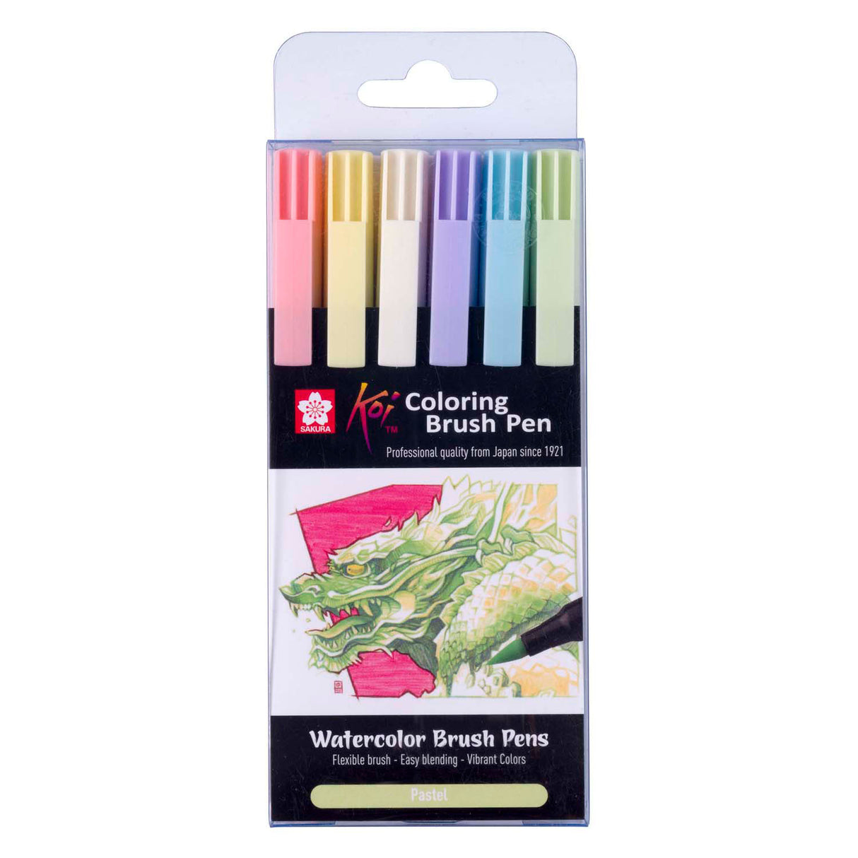Sakura brushpen set pastel kleuren - creatieve stiften voor tekenen en kleuren.