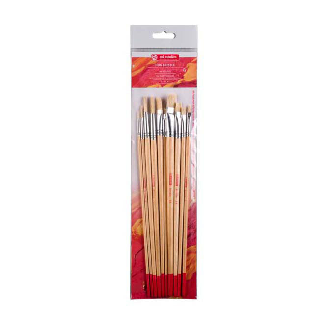 Talens art creation olie acrylpenselenset v 10 - varkenshaar