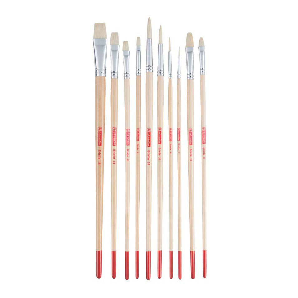 Talens art creation olie acrylpenselenset v 10 - varkenshaar