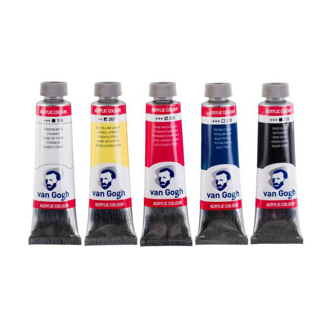Bruynzeel van gogh acrylverf primaire mengset, 5x40ml