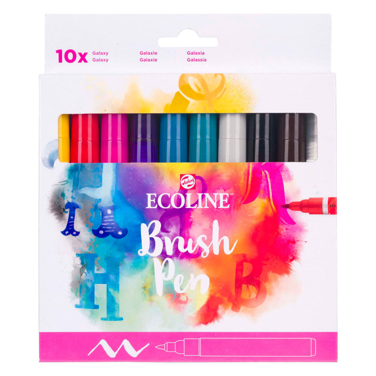 Ecoline brush pen set galaxy, 10 kleuren