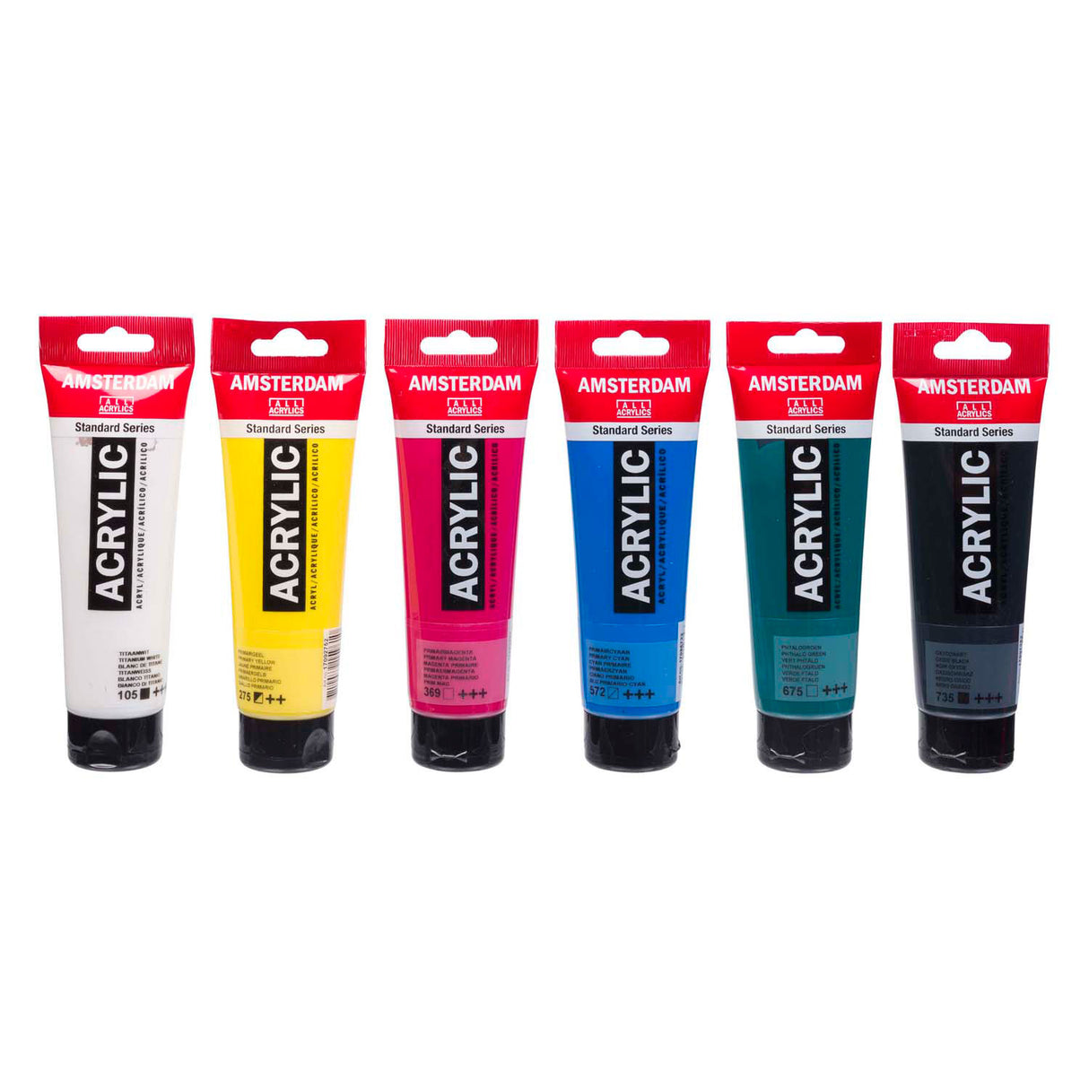 Bruynzeel amsterdam standard series acrylverf educatie set 120ml, 6dlg.