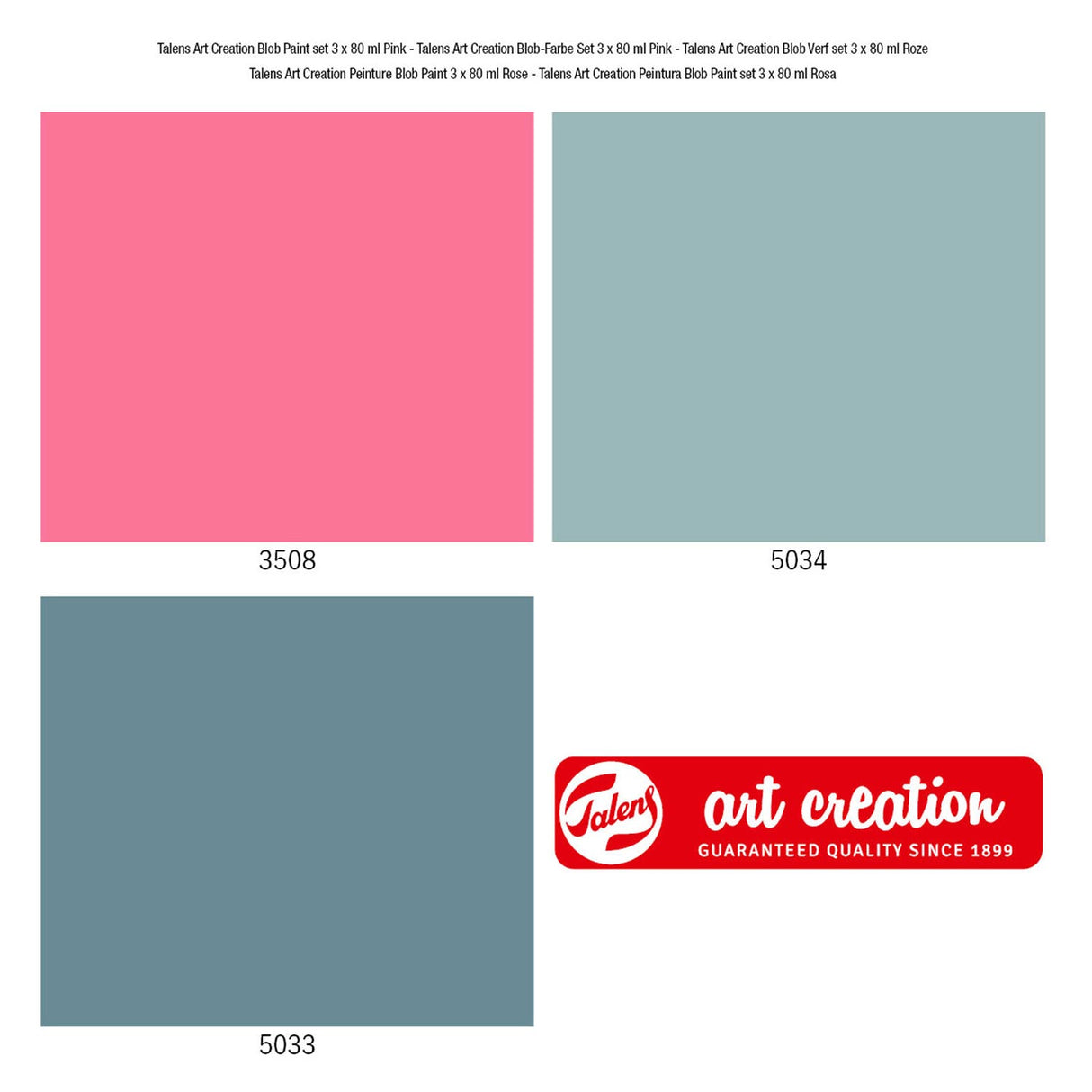 Talens art creation blobverf roze, 3dlg.