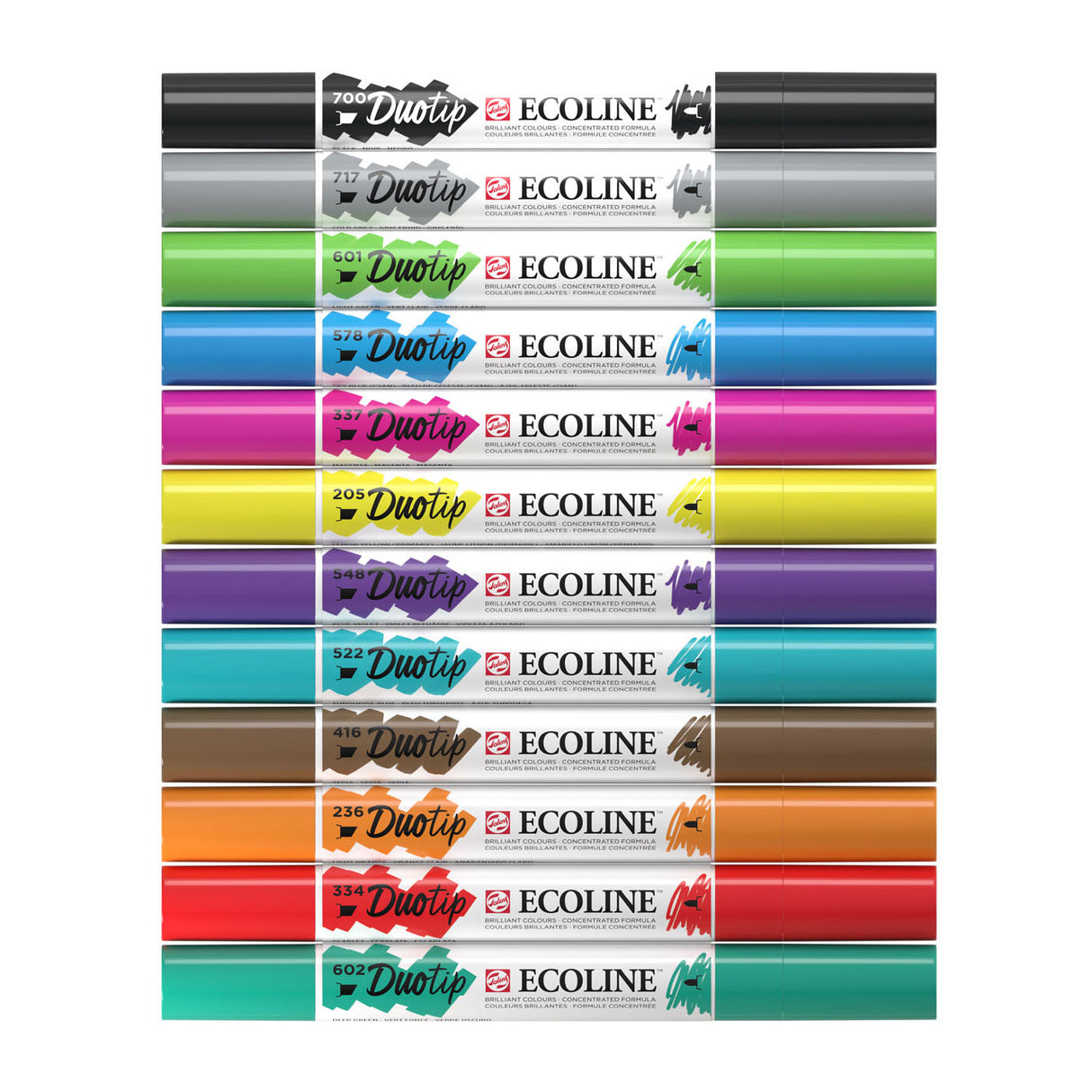 Talens ecoline duotip markers basisset, 12dlg.