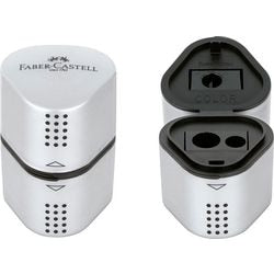 Faber-castell puntenslijper grip 2001 zilver 3 gaten