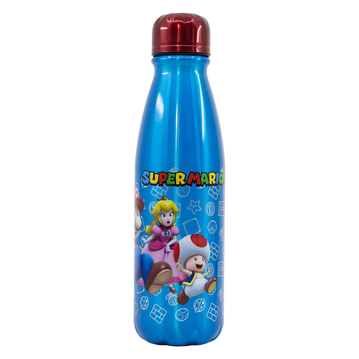 Stor drinkfles aluminium super mario, 600ml