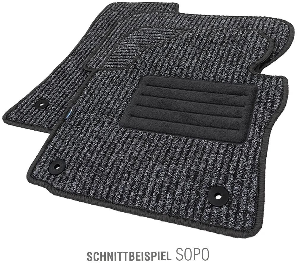 Petex voetmat sopo sopo car mat, size 2 anthracite, 4-piece