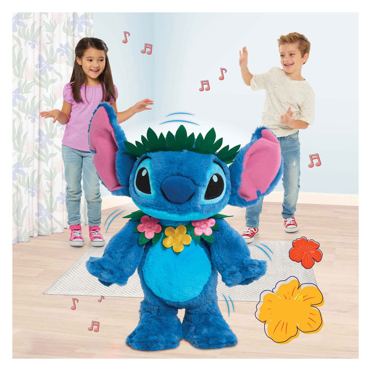 Just play disney stitch - dans zing met stitch - interactieve pluchen knuffel