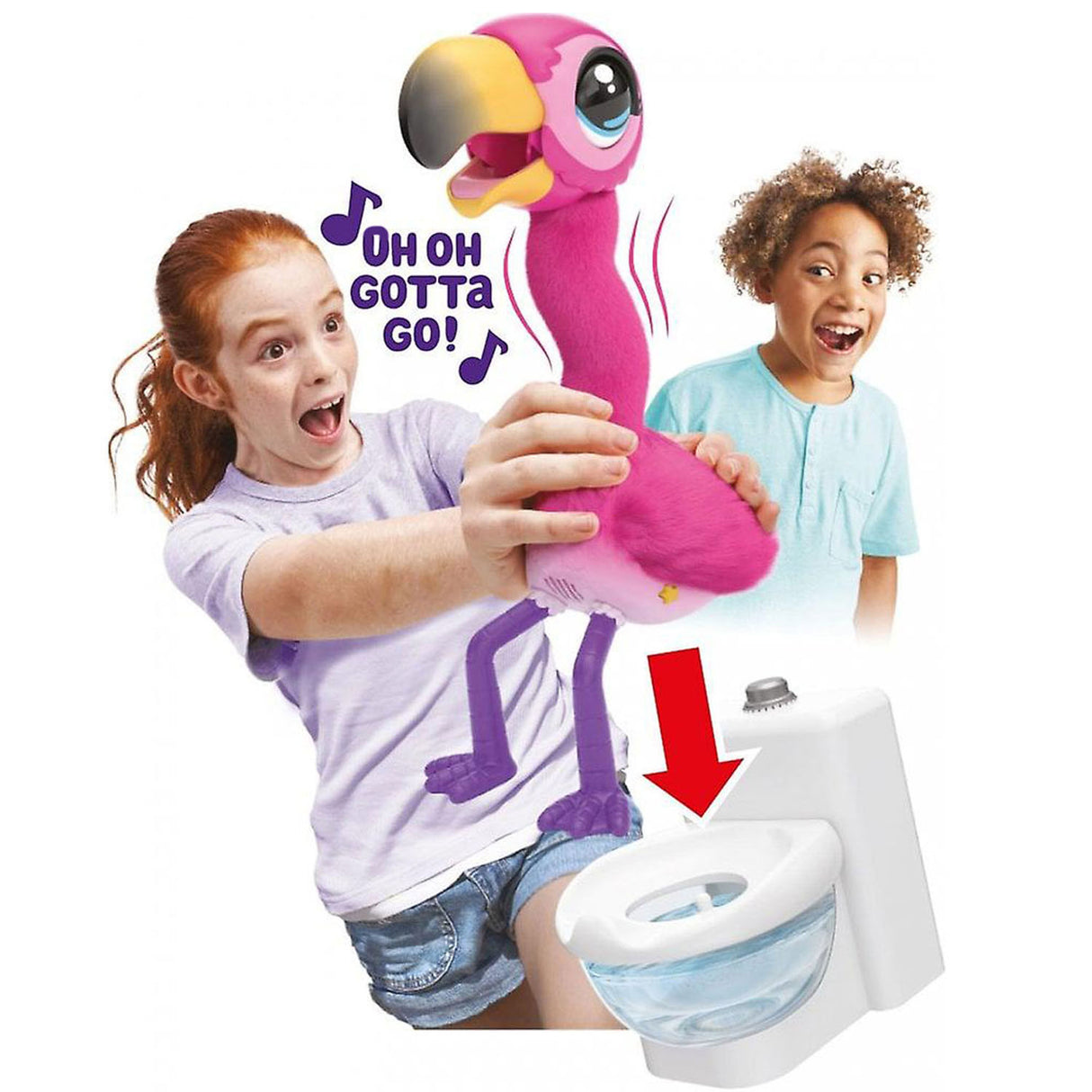 Little live pets - gottago flamingo - interactieve knuffel - zingt, danst en legt échte drolletjes
