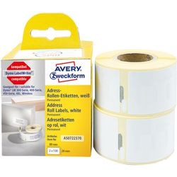 Avery adresetiketten as0722370 permanent wit
