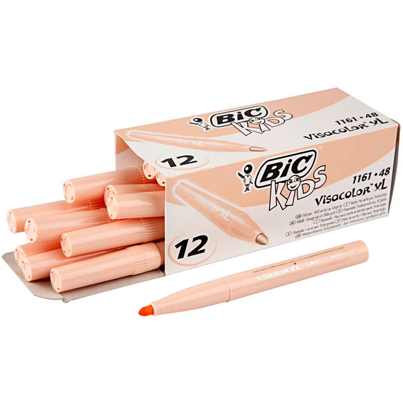 Bic https: www.cchobby.nl -visa-color-kleurstiften-lijndikte-3-mm-licht-beige-12-stuk-1-doos