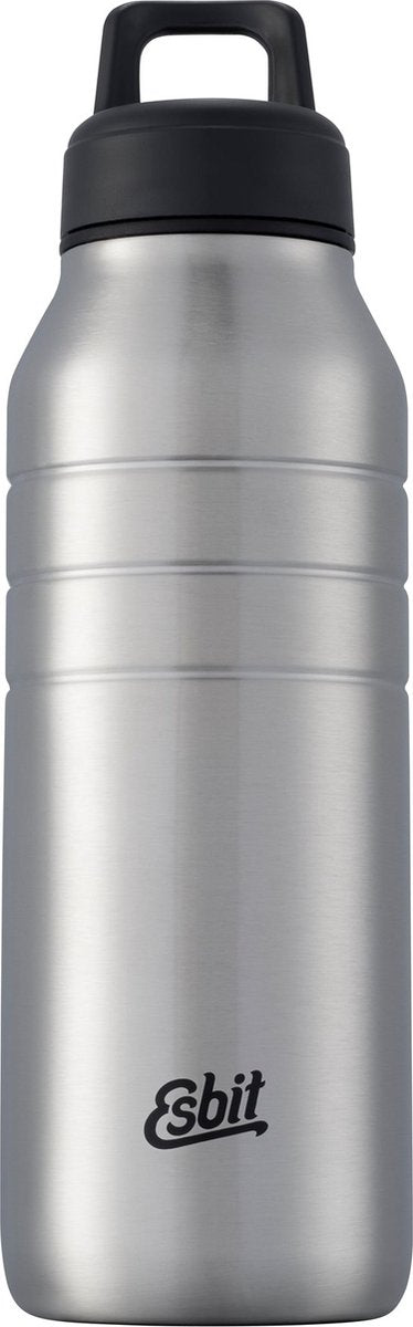 Esbit majoris waterfles - 680ml - zilver - rvs drinkfles - lusdop