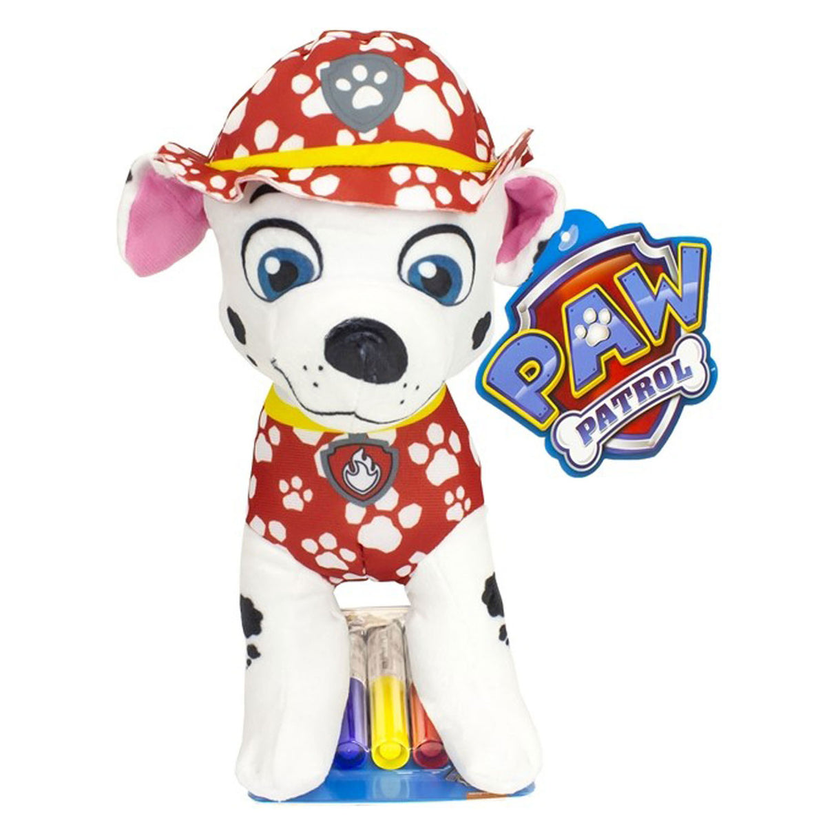 Sambro paw patrol inkleur knuffel met stiften - marshall