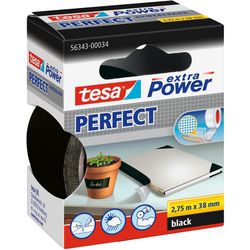 Textieltape tesa extra power 38 mm x 2.75 m zwart