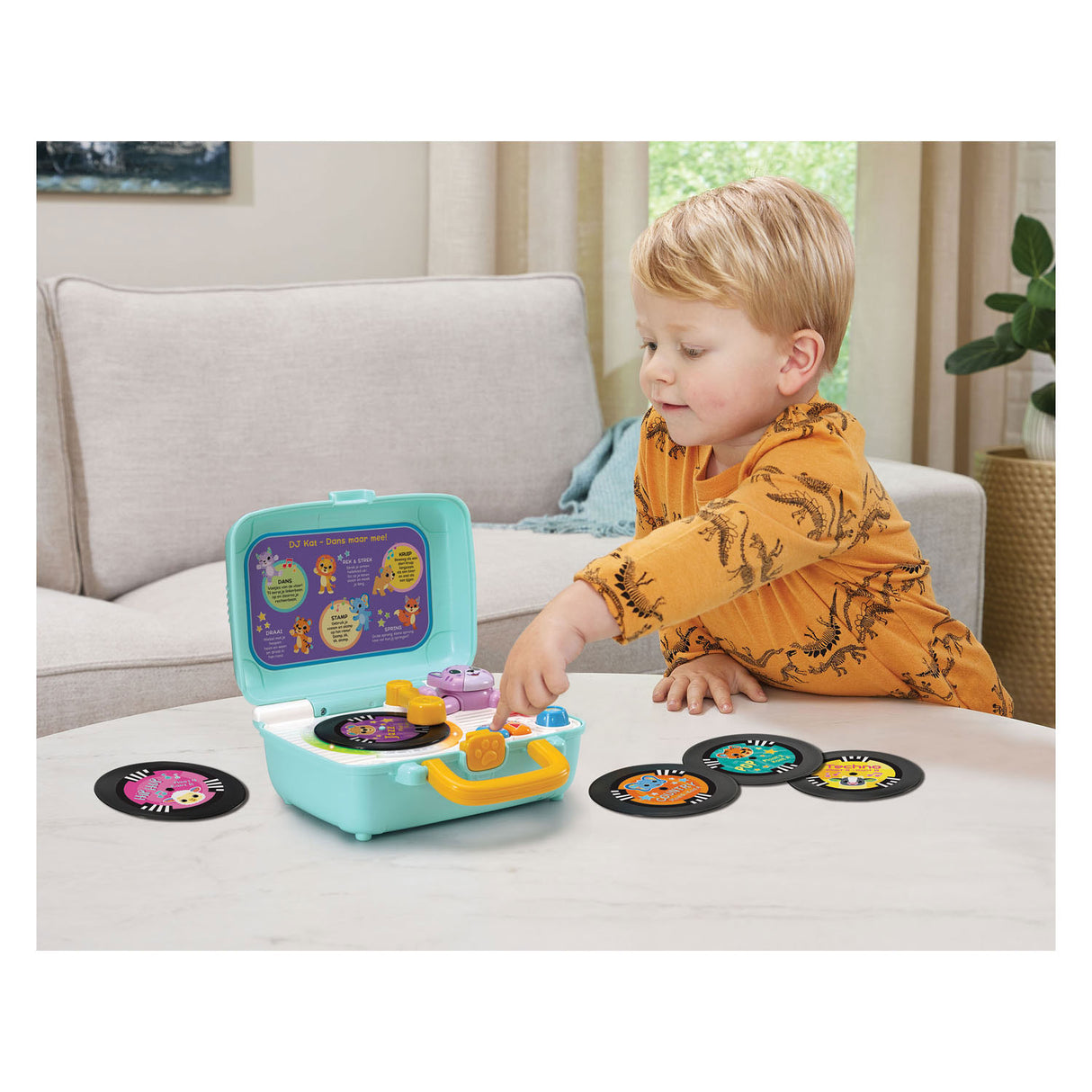 Vtech mijn eerste platenspeler - interactief speelgoed - inclusief 5 dubbelzijdige platen - speelgoed 1 tot 5 jaar