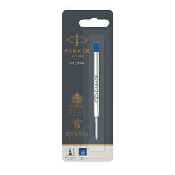 Parker balpenvullingen | broad punt | blauwe quinkflow-inkt | 1 stuk