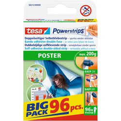 Tesa powerstrips® poster dubbelzijdig plakband wit inhoud: 96 stuk(s)