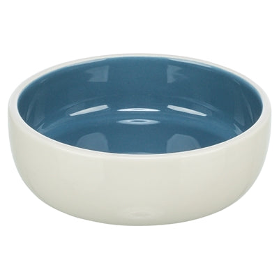 Trixie voerbak kat keramiek creme blauw