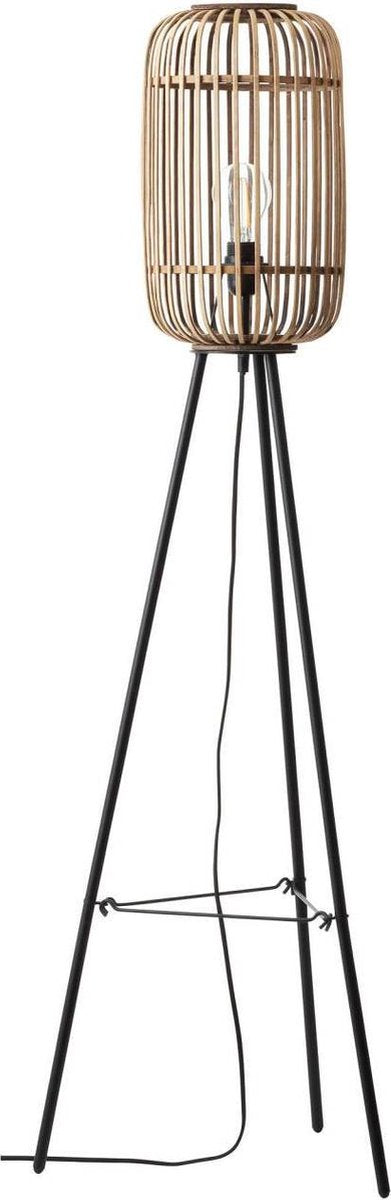 Brilliant woodrow - vloerlamp - e27 max 1x40w - lichtbruin