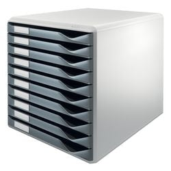 Leitz ladenblok met 10 laden - wit donkergrijs