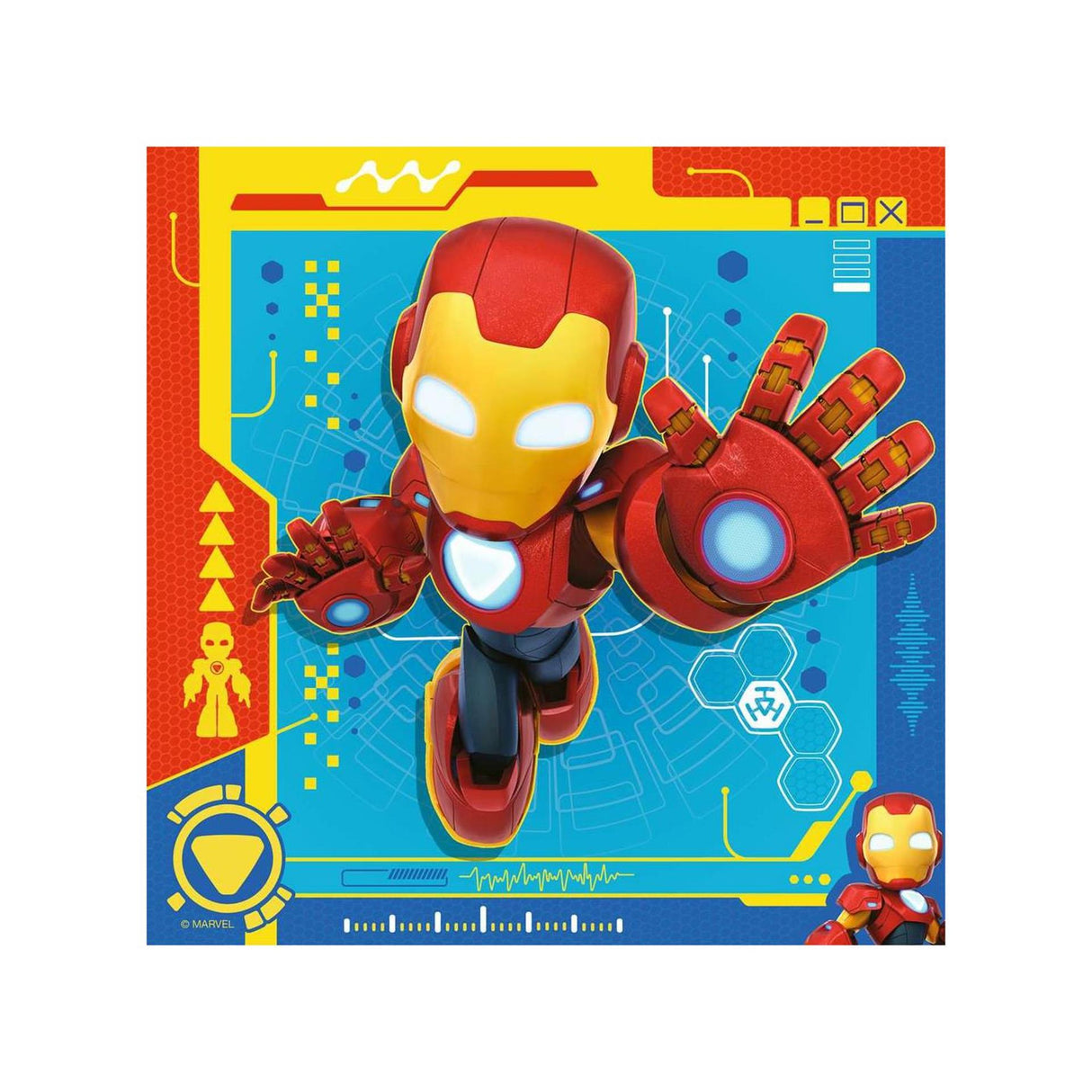 Ravensburger puzzel iron man his awesome friends - legpuzzel - 3x49 stukjes