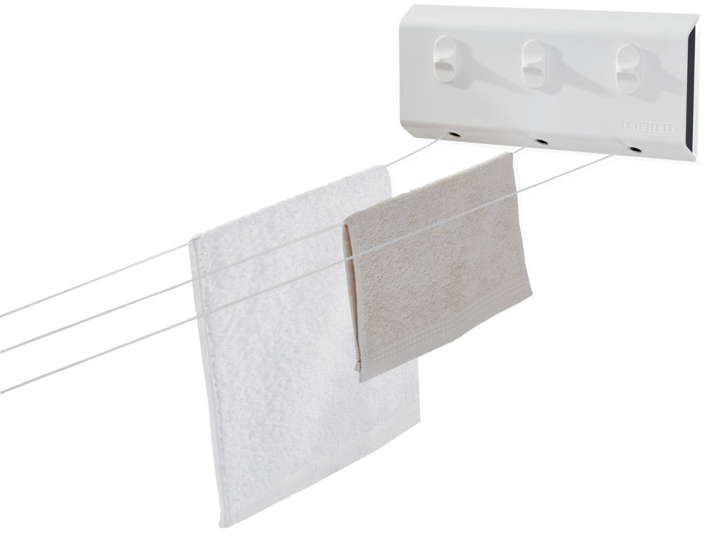 Leifheit wanddroogrek rollfix triple 150 longline - 15 m drooglengte - ophangbaar - wit