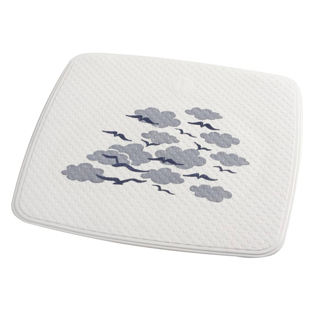 Ridder douchemat helgoland 54x54 cm wit en blauw