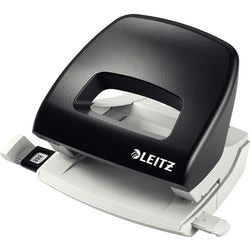 Leitz nexxt mini perforator - perforeert tot 16 vel - voor mappen en ringbanden - ideaal voor thuiskantoor thuiswerkplek - zwart