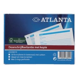 Atlanta kwitantieboekje djois atl a6 doorschrijf 50x2vel | 5 stuks