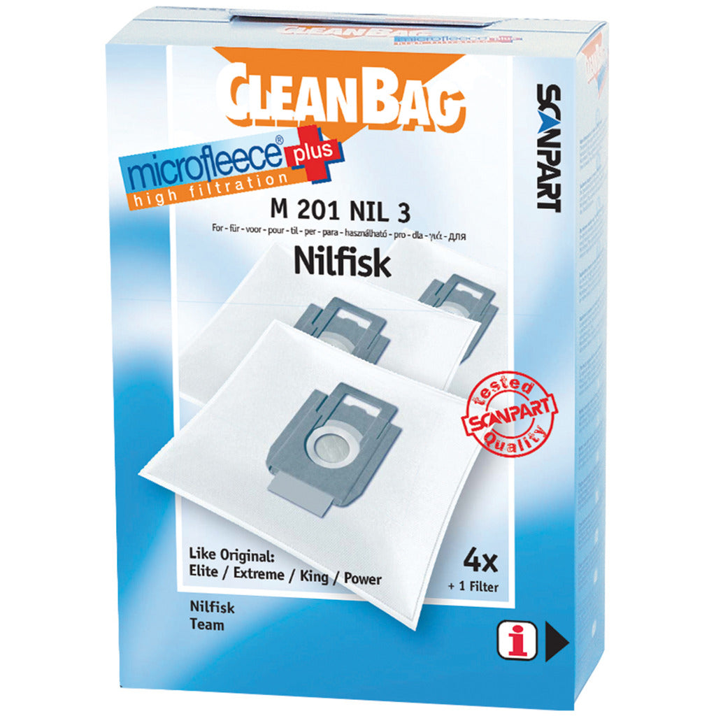 Scanpart m201nil3 microfleese stofzak nilfisk king micro en