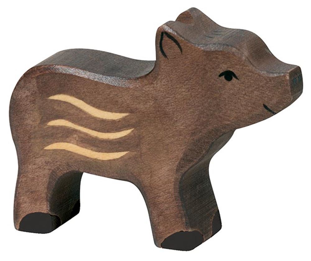 Holztiger jong zwijn. 7,5 cm.