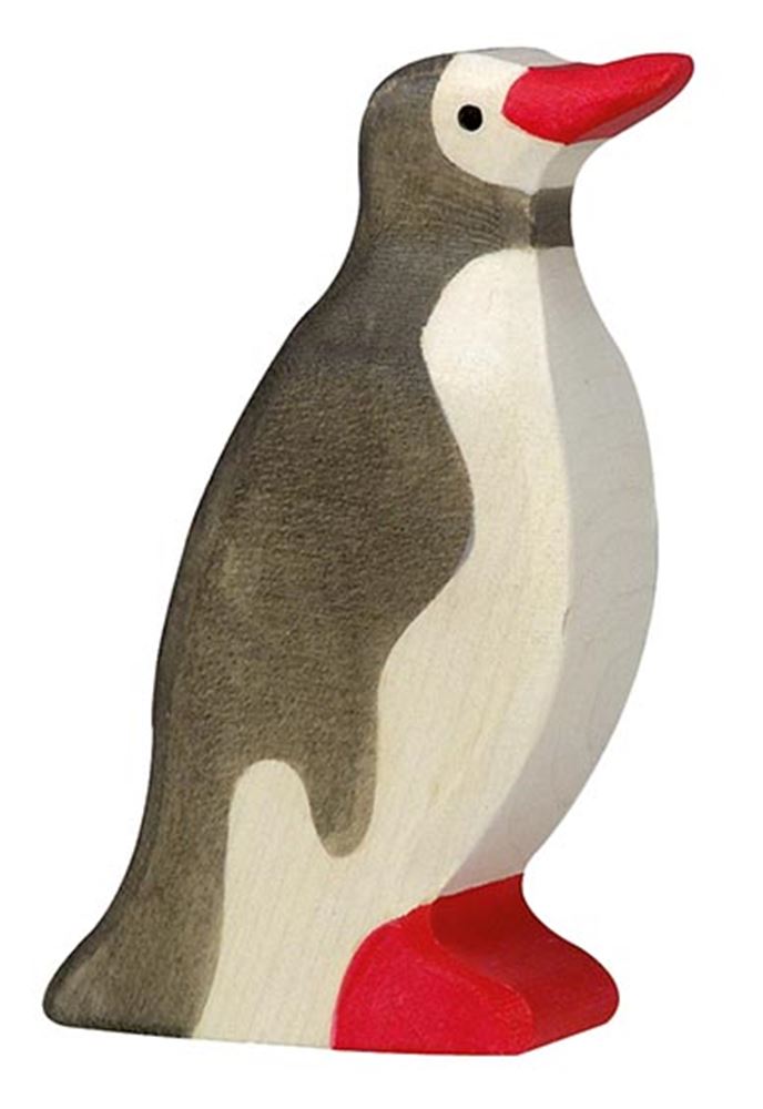 Holztiger pinguïn. 6 cm.