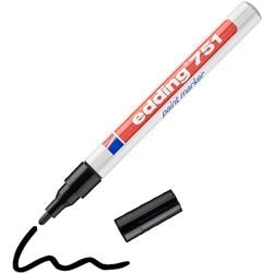 Edding viltstift 751 lak rond 1-2mm zwart