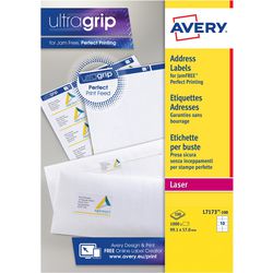 Merkloos sans marque verzendetiketten voor laserprinters quickpeel l7173-100 99,1x57mm