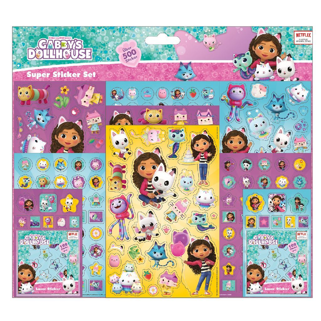 Merkloos sans marque gabby's poppenhuis super stickerset