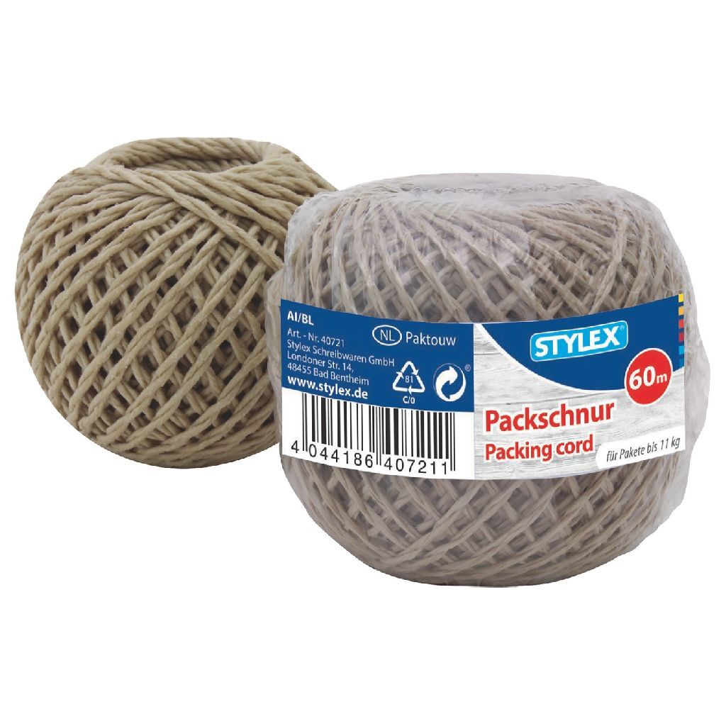 Stylex bindtouw 60 m bruin