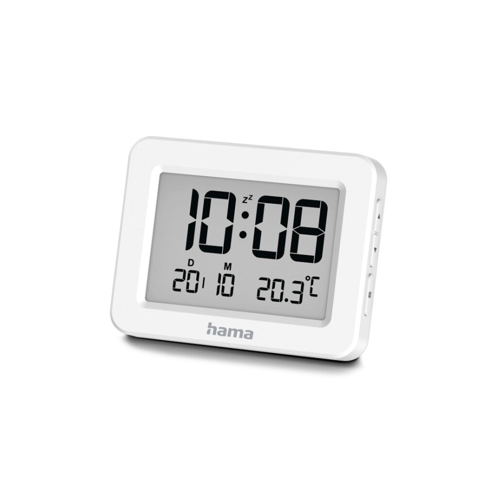 Hama digitale lcd wekker kos wit