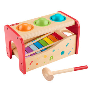 Fisher-price hout xylophone met hamerbank