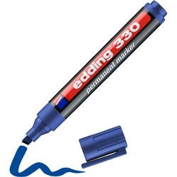 Permanente marker edding 330 blauw 1-5 mm beitelvormige punt