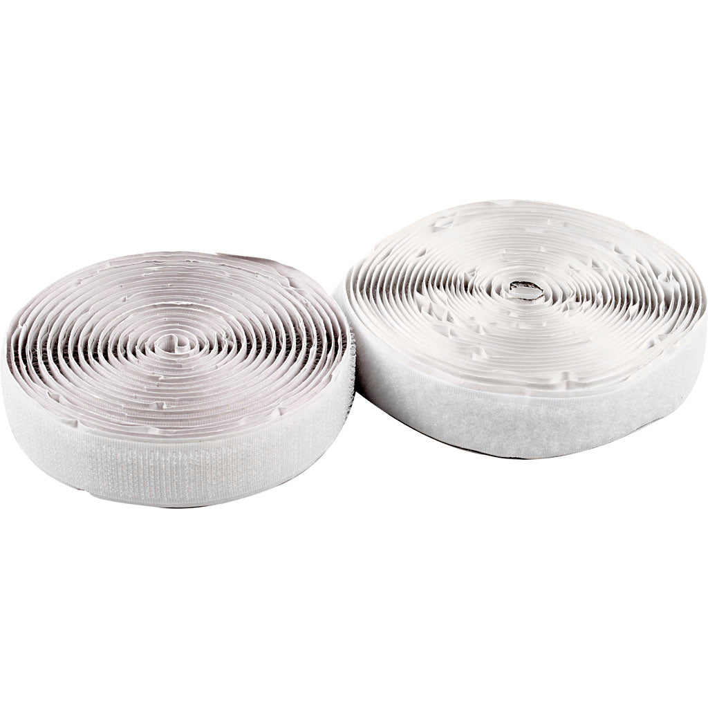 Creativ company https: www.cchobby.nl klitteband-haak-en-lussluiting-zelfklevend-b-20-mm-wit-5-m-1-rol
